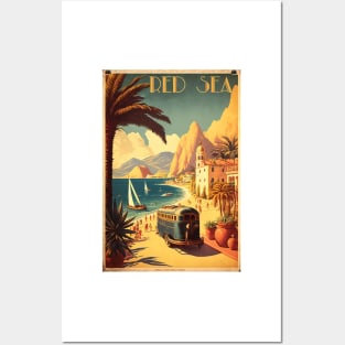 Red Sea Resort Vintage Travel Art Poster Posters and Art